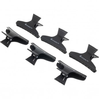 Зажим для волос DEWAL черный, карбон, 8,2 см 6 шт/уп